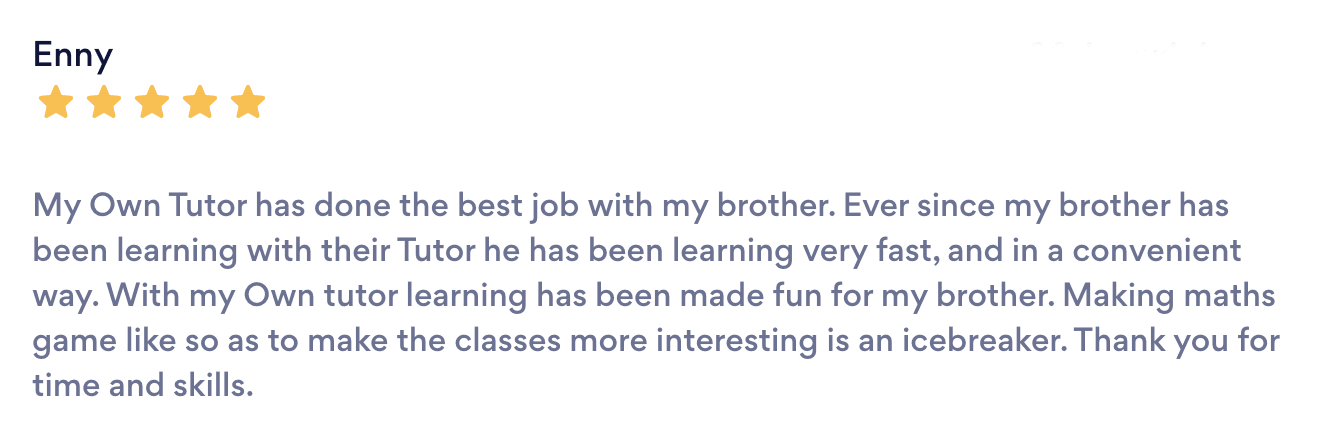Parent Testimonial 1